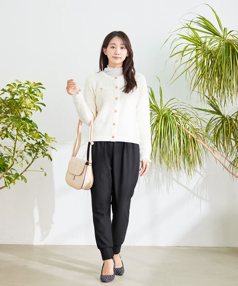 【アウトレット】ツイードニットカーディガン