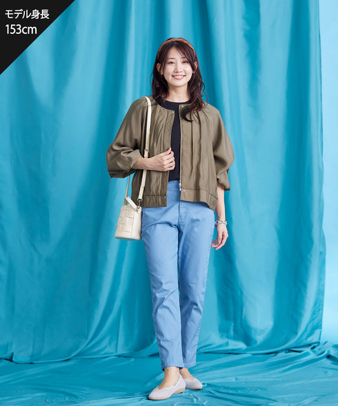 【アウトレット】パフスリーブシアーブルゾン