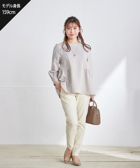 【ダブルクロス】パフスリーブペプラムチュニック