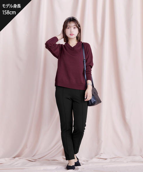 【安田美沙子さん着用 / 選べる2type】ラグランニットトップス