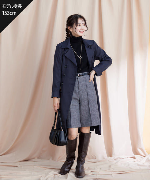 タートルリブニットトップス