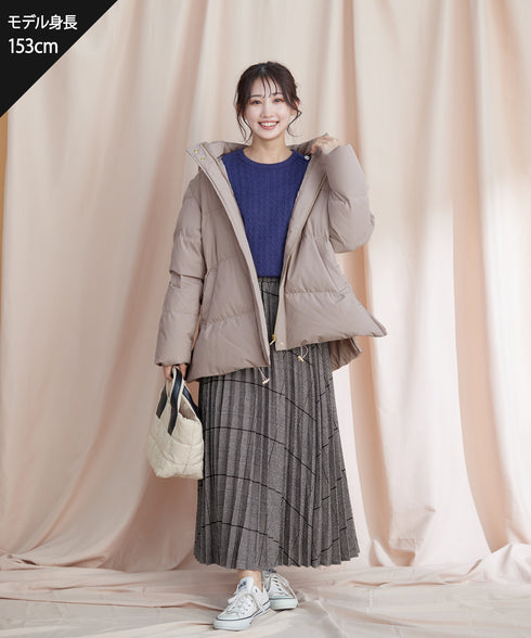 【安田美沙子さん着用】チェックプリーツスカート