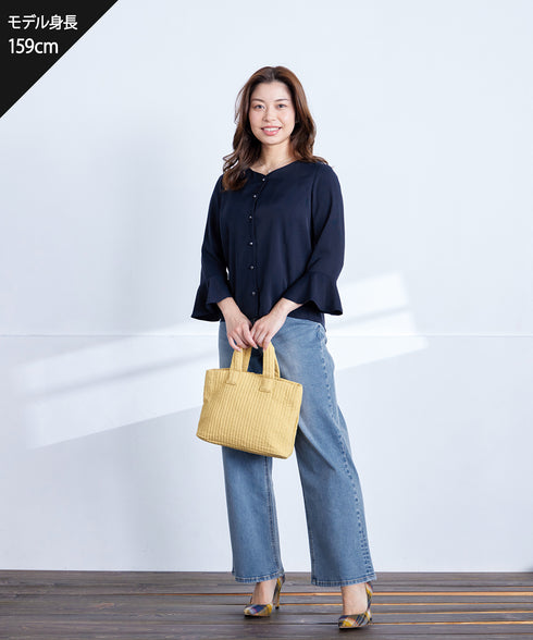 【アウトレット】ハートネックフレア袖ブラウス