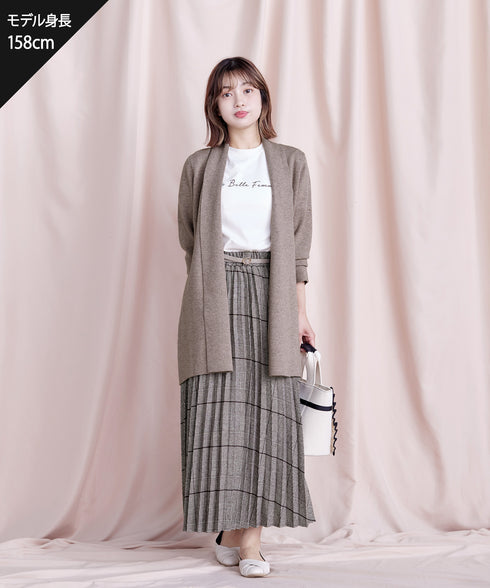 【安田美沙子さん着用】チェックプリーツスカート