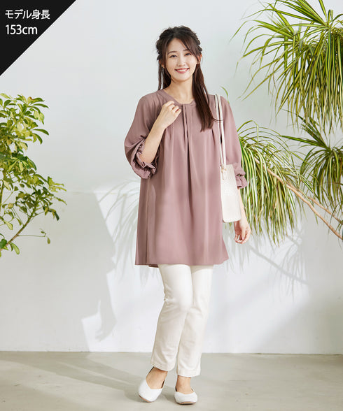 【安田美沙子さん着用・新色追加・日本製】すふれ起毛ストレートパンツ