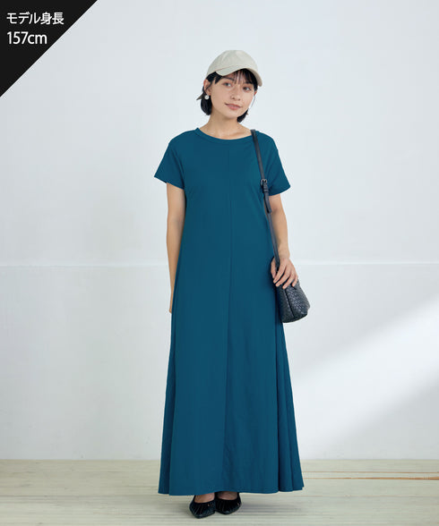 【接触冷感】イージーカットソーロングワンピース