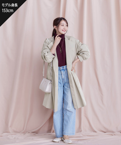 【新色追加】タートルボタンニットトップス