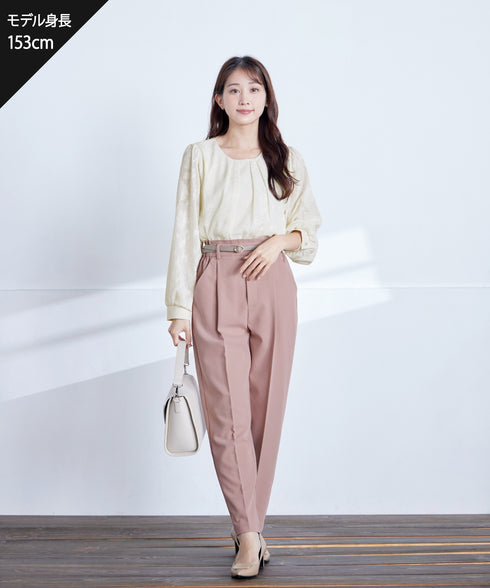 【クリアランスセール】フラワージャガードブラウス