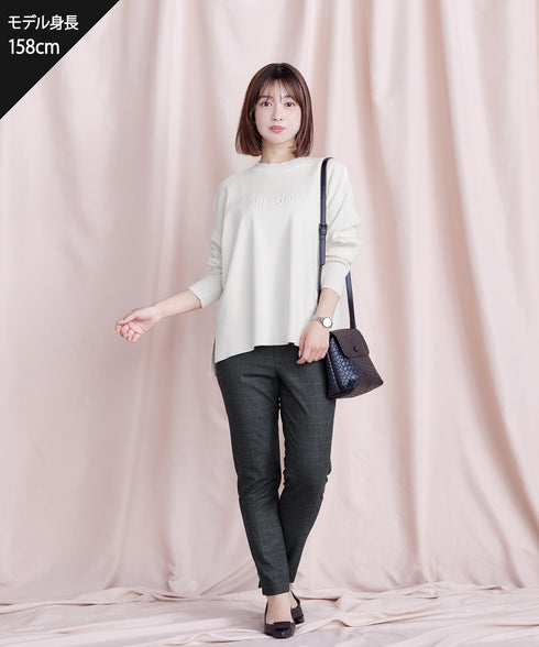 【安田美沙子さん着用】T/R両面起毛ストレッチパンツ