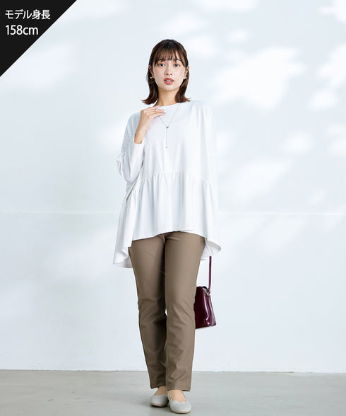 【安田美沙子さん着用・新色追加・日本製】すふれ起毛ストレートパンツ