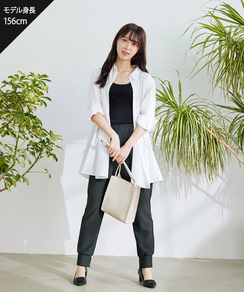 【アウトレット】フレアシャツチュニックブラウス