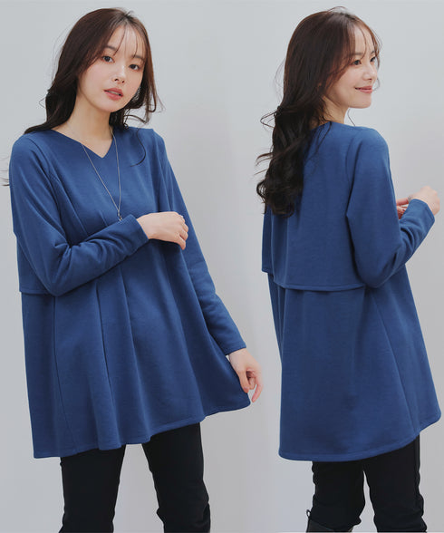 【クリアランスセール】バックフレア裏毛チュニック