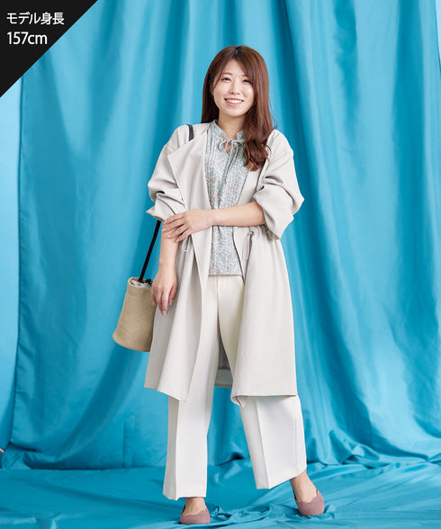 パフスリーブ着流しコート