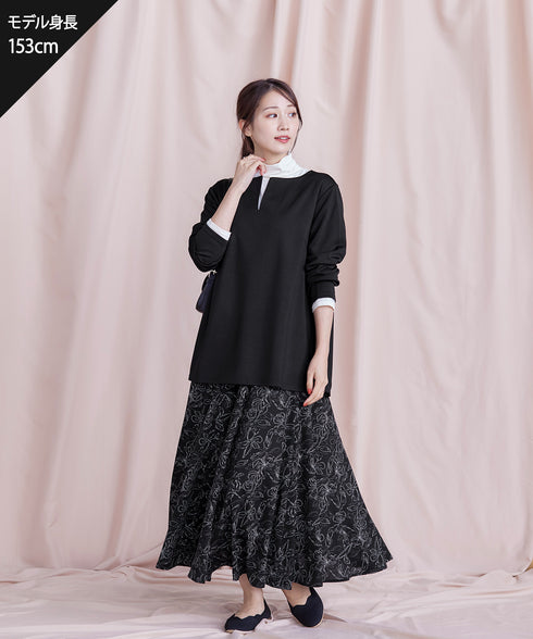 【安田美沙子さん着用 / 選べる4type】ハイネックカットソートップス