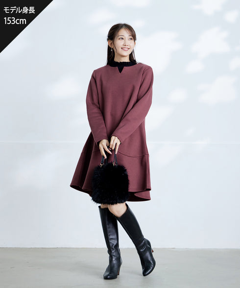 【安田美沙子さん着用・選べる2type】フリルニットトップス