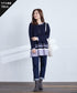 【クリアランスセール】カラー配色ニットチュニック