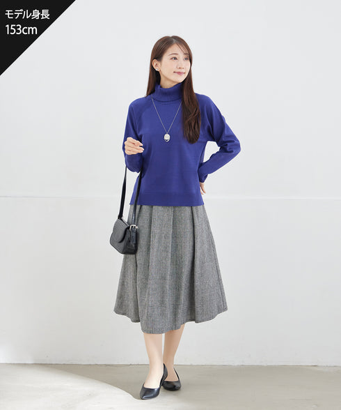 【安田美沙子さん着用 / 選べる2type】ラグランニットトップス