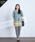 【クリアランスセール】カラー配色ニットチュニック