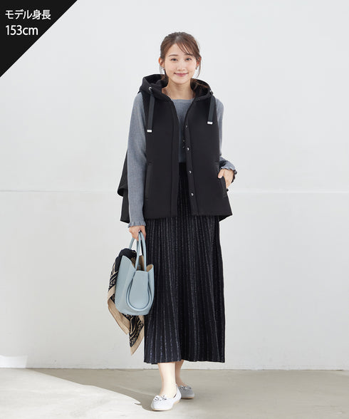 【安田美沙子さん着用・選べる2type】フリルニットトップス