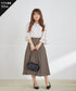 ふくれジャガードタックフレアスカート