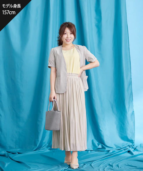 【安田美沙子さん着用】ヴィンテージサテンプリーツスカート