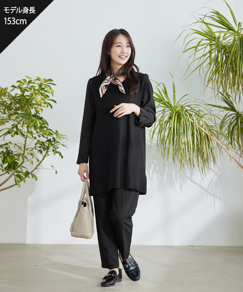 【アウトレット】タック袖コンビニットチュニック