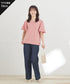 【おのののかさん着用】TCデニム切替ワイドストレートパンツ