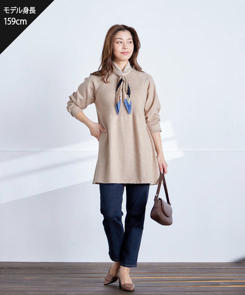 ミドルリブニットチュニック