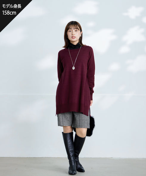 【安田美沙子さん着用 / 選べる4type】ハイネックカットソートップス