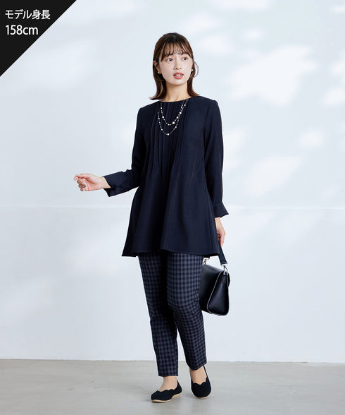 【安田美沙子さん着用】T/R両面起毛ストレッチパンツ