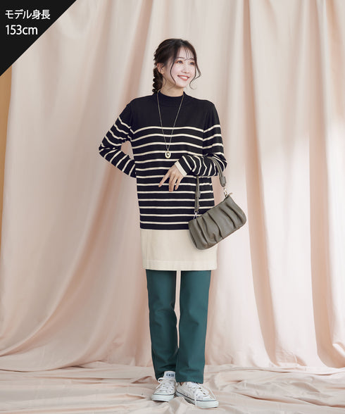 【安田美沙子さん着用・新色追加・日本製】すふれ起毛ストレートパンツ