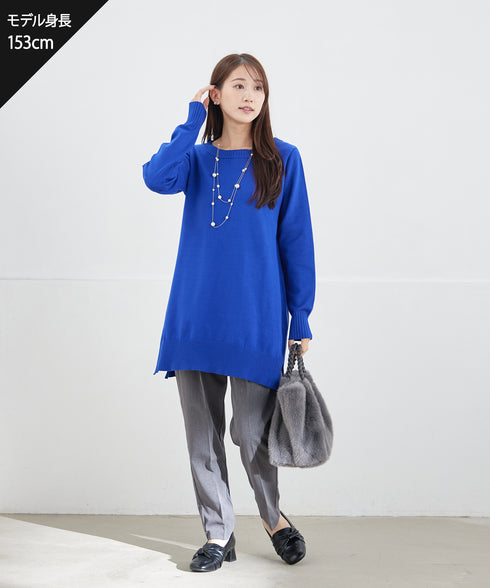 【安田美沙子さん着用 / 選べる2type】もちニットチュニック