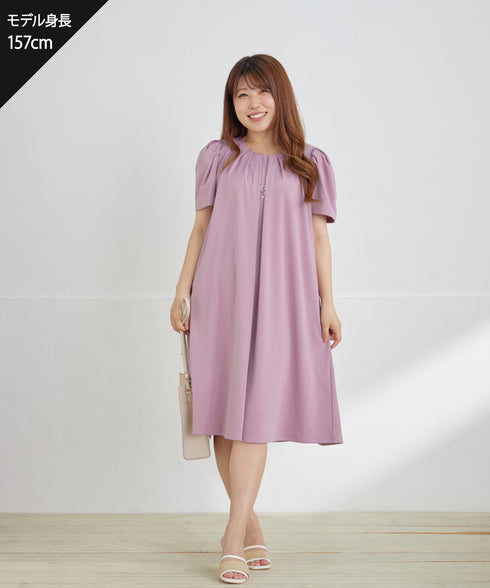カットソーフレアAラインワンピース