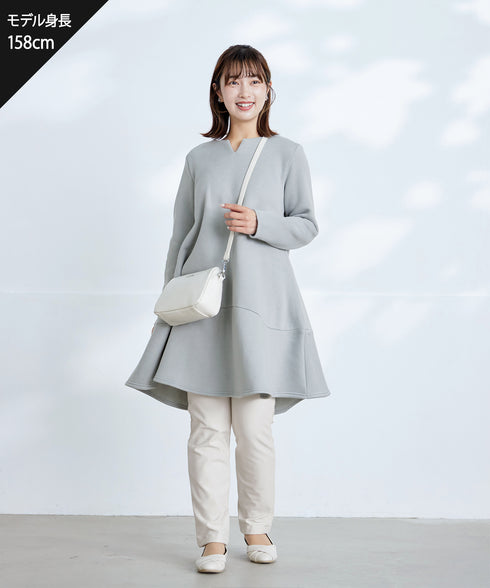 【安田美沙子さん着用・新色追加・日本製】すふれ起毛ストレートパンツ