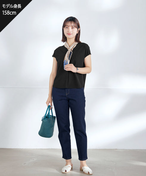 【安田美沙子さん着用】ストレッチストレートデニム