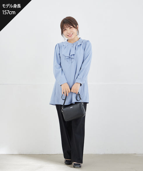 【新色追加・日本製】 エアシルキーワイドパンツ
