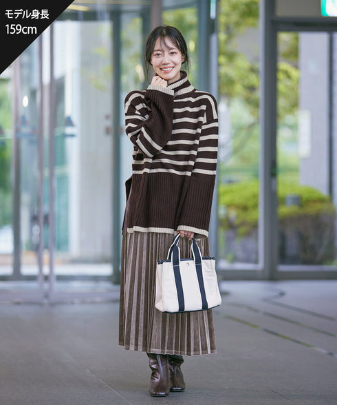 【安田美沙子さん着用】ベロアプリーツスカート