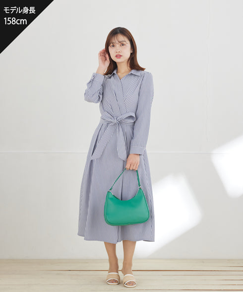 カシュクールシャツワンピース