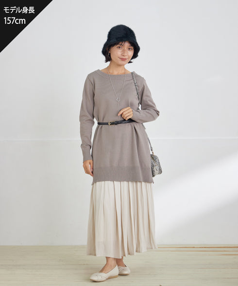 【安田美沙子さん着用】ヴィンテージサテンプリーツスカート