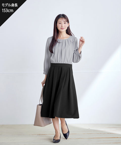 【アウトレット / ダブルクロス】シフォンドッキングワンピース