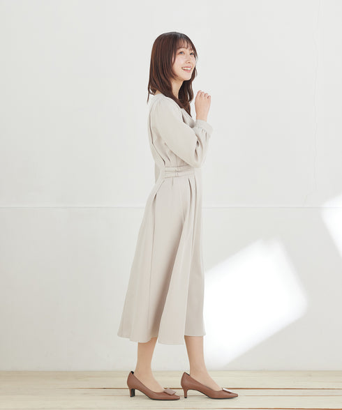 サイドベルトデザインワンピース