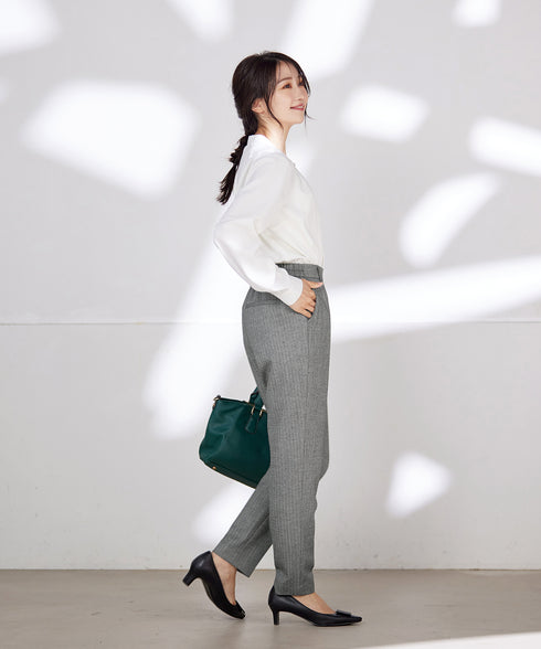 【安田美沙子さん着用】T/R両面起毛ストレッチパンツ