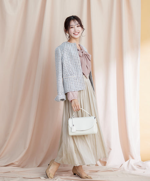 【安田美沙子さん着用】ヴィンテージサテンプリーツスカート