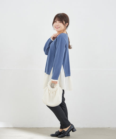 【安田美沙子さん着用】T/R両面起毛ストレッチパンツ