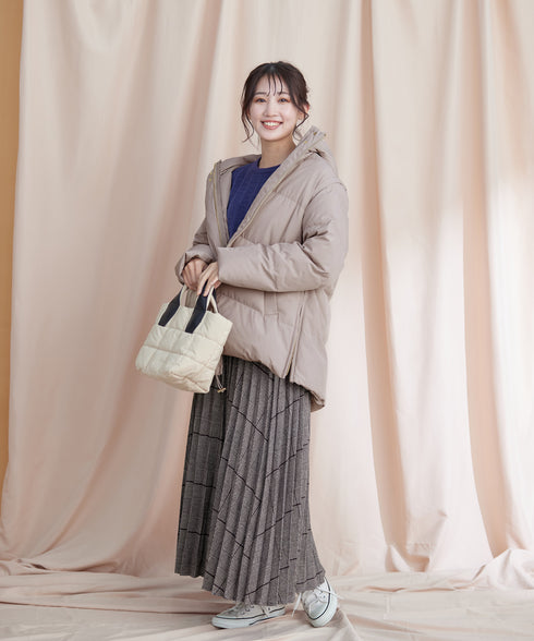 【安田美沙子さん着用】チェックプリーツスカート