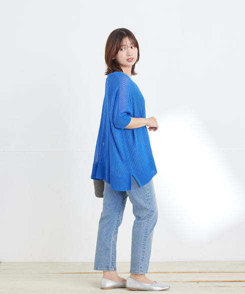針抜きシアーストライプドルマン