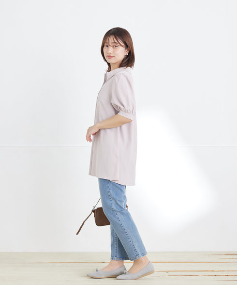 パフスリーブシャツチュニック