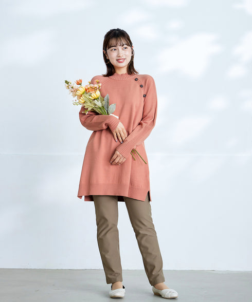 【安田美沙子さん着用・新色追加・日本製】すふれ起毛ストレートパンツ