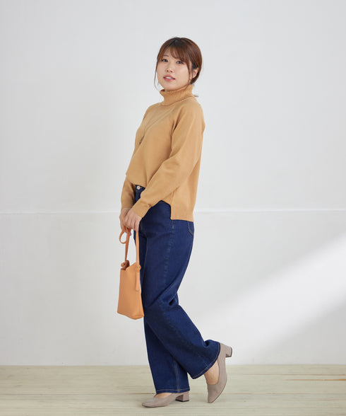 【安田美沙子さん着用 / 選べる2type】ラグランニットトップス