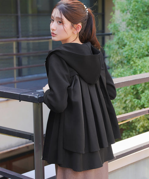 異素材ドッキングフーディー